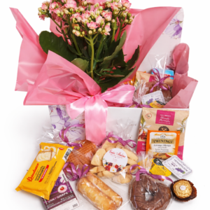 Caixa decorada com café da manhã