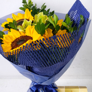 Bouquet encanto com girassóis