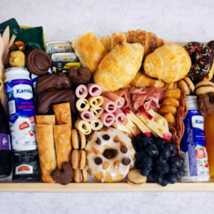 Bandeja artesanal dupla de café da manhã