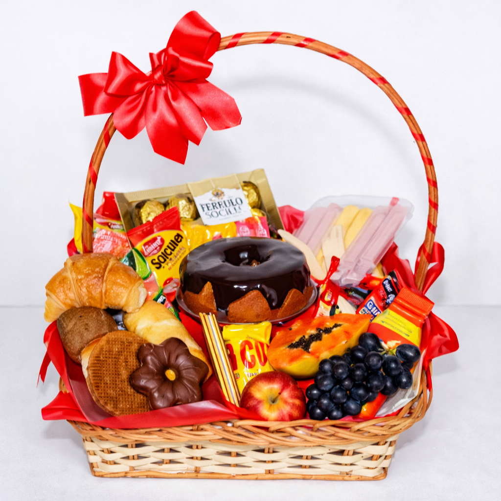 Cesta café da manhã luxo